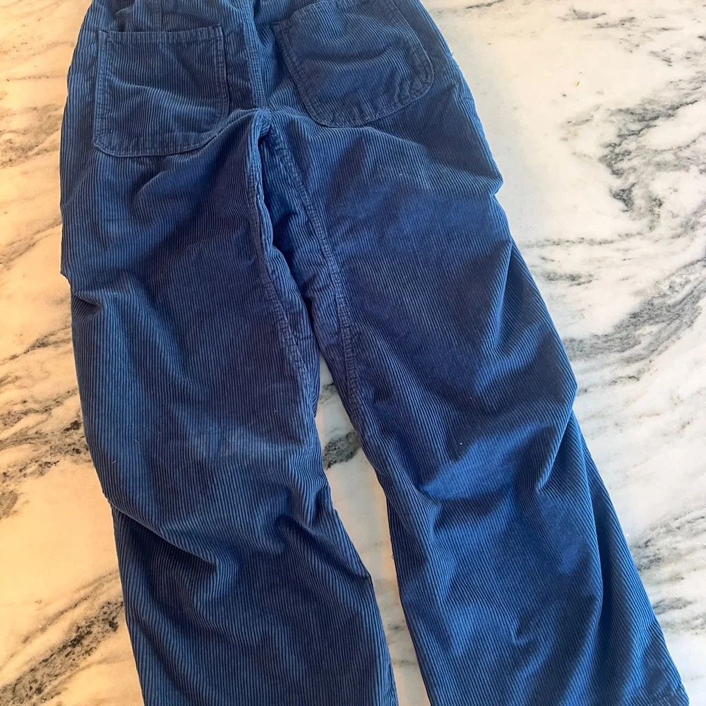 We The Free | Free People Blue Corduroy Pants XS Wide Leg Drawstring Waist - Picture 4 of 9